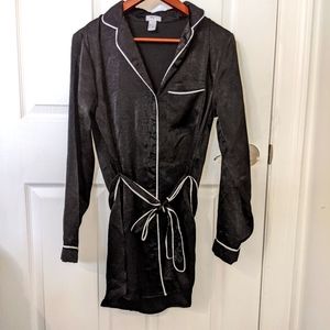 2/20 F21 black silk robes, nightwear